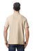 Gildan 64800 Mens Softstyle Pique Short Sleeve Polo Shirt Sand Model Back