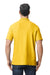 Gildan 64800 Mens Softstyle Pique Short Sleeve Polo Shirt Daisy Yellow Model Back