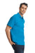 Gildan 64800 Mens Softstyle Pique Short Sleeve Polo Shirt Sapphire Blue Model Side