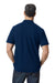 Gildan 64800 Mens Softstyle Pique Short Sleeve Polo Shirt Navy Blue Model Back