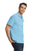 Gildan 64800 Mens Softstyle Pique Short Sleeve Polo Shirt Light Blue Model Side