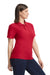 Gildan 64800L Womens Softstyle Pique Short Sleeve Polo Shirt Cherry Red Model Side
