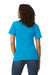 Gildan 64800L Womens Softstyle Pique Short Sleeve Polo Shirt Sapphire Blue Model Back