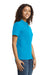 Gildan 64800L Womens Softstyle Pique Short Sleeve Polo Shirt Sapphire Blue Model Side