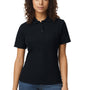 Gildan Womens Softstyle Pique Short Sleeve Polo Shirt - Black