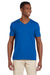 Gildan 64V00 Mens Softstyle Short Sleeve V-Neck T-Shirt Royal Blue Model Front