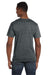 Gildan 64V00 Mens Softstyle Short Sleeve V-Neck T-Shirt Heather Dark Grey Model Back