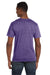 Gildan 64V00 Mens Softstyle Short Sleeve V-Neck T-Shirt Heather Purple Model Back