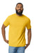 Gildan 65000 Mens Softstyle Short Sleeve Crewneck T-Shirt Daisy Yellow Model Front