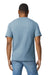 Gildan 65000 Mens Softstyle Short Sleeve Crewneck T-Shirt Stone Blue Model Back