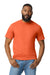 Gildan 65000 Mens Softstyle Short Sleeve Crewneck T-Shirt Orange Model Front