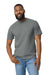 Gildan 65000 Mens Softstyle Short Sleeve Crewneck T-Shirt Charcoal Grey Model Front