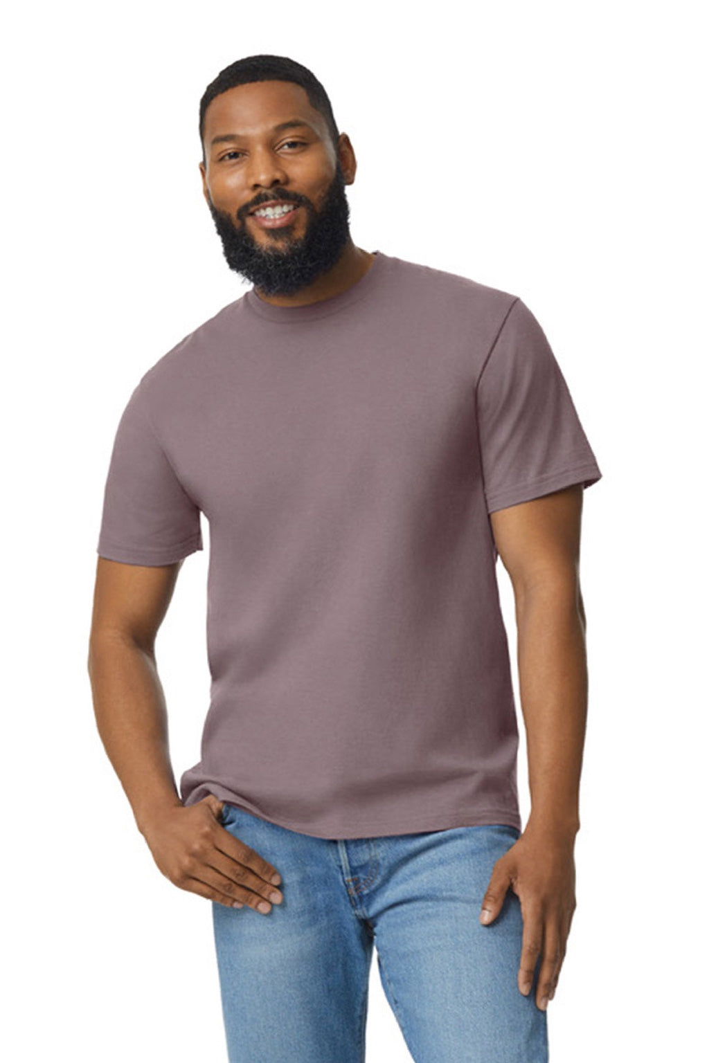 Gildan 65000 Mens Softstyle Short Sleeve Crewneck T-Shirt Paragon Model Front