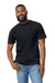 Gildan 65000 Mens Softstyle Short Sleeve Crewneck T-Shirt Pitch Black Model Front