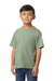 Gildan 65000B Youth Softstyle Short Sleeve Crewneck T-Shirt Sage Green Model Front