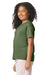 Gildan 67000B Youth Softstyle CVC Short Sleeve Crewneck T-Shirt Cactus Green Model Side