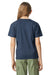 Gildan 67000B Youth Softstyle CVC Short Sleeve Crewneck T-Shirt Navy Blue Mist Model Back