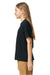 Gildan 67000B Youth Softstyle CVC Short Sleeve Crewneck T-Shirt Pitch Black Model Side