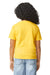 Gildan 64000BCVC Youth Softstyle CVC Short Sleeve Crewneck T-Shirt Daisy Yellow Mist Model Back