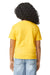 Gildan 67000B Youth Softstyle CVC Short Sleeve Crewneck T-Shirt Daisy Yellow Mist Model Back
