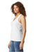 Gildan 64220LCVC Womens Softstyle CVC Racerback Tank Top White Model Side