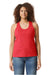 Gildan 64220LCVC Womens Softstyle CVC Racerback Tank Top Red Mist Model Front