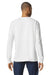 Gildan 64440CVC Mens Softstyle CVC Long Sleeve Crewneck T-Shirt White Model Back