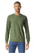 Gildan 64440CVC Mens Softstyle CVC Long Sleeve Crewneck T-Shirt Cactus Green Model Front