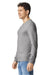 Gildan 67400 Mens Softstyle CVC Long Sleeve Crewneck T-Shirt Cement Grey Model Side