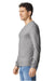 Gildan 64440CVC Mens Softstyle CVC Long Sleeve Crewneck T-Shirt Cement Grey Model Side