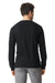 Gildan 64440CVC Mens Softstyle CVC Long Sleeve Crewneck T-Shirt Pitch Black Model Back