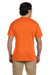 Gildan 8300 Mens DryBlend Moisture Wicking Short Sleeve Crewneck T-Shirt w/ Pocket Safety Orange Model Back