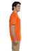 Gildan 8300 Mens DryBlend Moisture Wicking Short Sleeve Crewneck T-Shirt w/ Pocket Safety Orange Model Side
