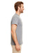 Gildan 8300 Mens DryBlend Moisture Wicking Short Sleeve Crewneck T-Shirt w/ Pocket Heather Graphite Grey Model Side