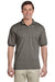 Gildan 8800 Mens DryBlend Moisture Wicking Short Sleeve Polo Shirt Heather Graphite Grey Model Front