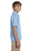 Gildan 8800B Youth DryBlend Moisture Wicking Short Sleeve Polo Shirt Light Blue Model Side