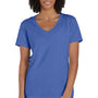 ComfortWash By Hanes Mens Garment Dyed Short Sleeve V-Neck T-Shirt - Deep Forte Blue - NEW