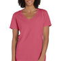 ComfortWash By Hanes Mens Garment Dyed Short Sleeve V-Neck T-Shirt - Coral Craze - NEW