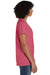 ComfortWash By Hanes GDH125 Mens Garment Dyed Short Sleeve V-Neck T-Shirt Coral Craze Model Side