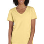 ComfortWash By Hanes Mens Garment Dyed Short Sleeve V-Neck T-Shirt - Summer Squash Yellow - NEW