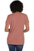 ComfortWash By Hanes GDH125 Mens Garment Dyed Short Sleeve V-Neck T-Shirt Mauve Model Back