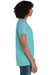 ComfortWash By Hanes GDH125 Mens Garment Dyed Short Sleeve V-Neck T-Shirt Mint Green Model Side
