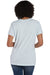 ComfortWash By Hanes GDH125 Mens Garment Dyed Short Sleeve V-Neck T-Shirt Soothing Blue Model Back