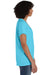 ComfortWash By Hanes GDH125 Mens Garment Dyed Short Sleeve V-Neck T-Shirt Freshwater Blue Model Side