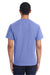 ComfortWash By Hanes GDH150 Mens Short Sleeve Crewneck T-Shirt w/ Pocket Deep Forte Blue Model Back