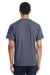 ComfortWash By Hanes GDH150 Mens Short Sleeve Crewneck T-Shirt w/ Pocket Anchor Slate Blue Model Back