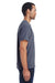 ComfortWash By Hanes GDH150 Mens Short Sleeve Crewneck T-Shirt w/ Pocket Anchor Slate Blue Model Side