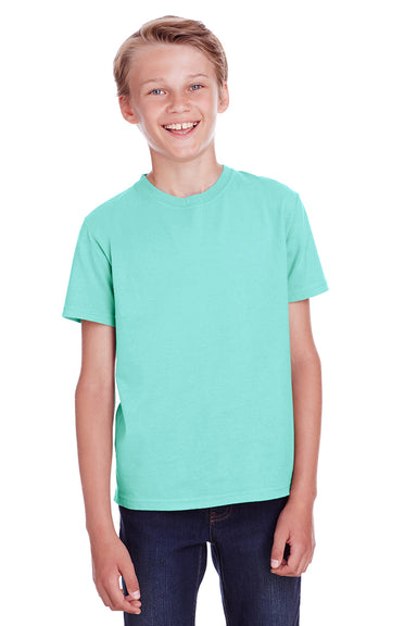 ComfortWash By Hanes GDH175 Youth Short Sleeve Crewneck T-Shirt Mint Green Model Front