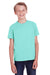 ComfortWash By Hanes GDH175 Youth Short Sleeve Crewneck T-Shirt Mint Green Model Front