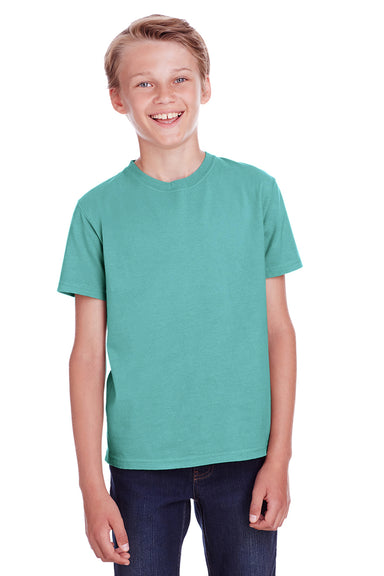 ComfortWash By Hanes GDH175 Youth Short Sleeve Crewneck T-Shirt Spanish Moss Green Model Front